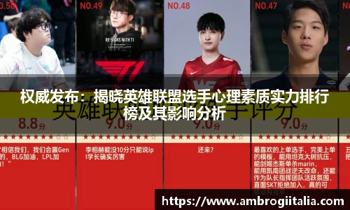 权威发布：揭晓英雄联盟选手心理素质实力排行榜及其影响分析